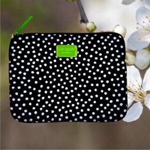 Kate Spade Black and White Dotted Tablet Sleeve